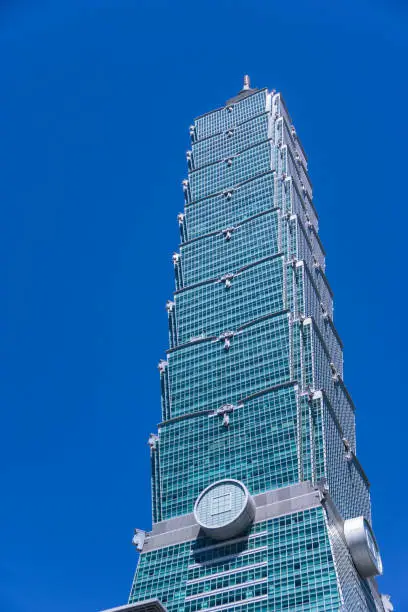 101 building is high community building tourist famous landmark in Taipei,Taiwan