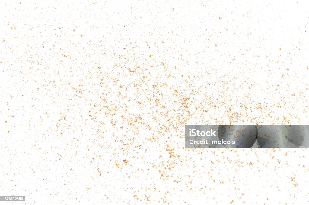 Gold color glitter scattered on white background gold colored, Glitter, Dust, Decoration, Christmas, tinsel, Dust Stock Photo