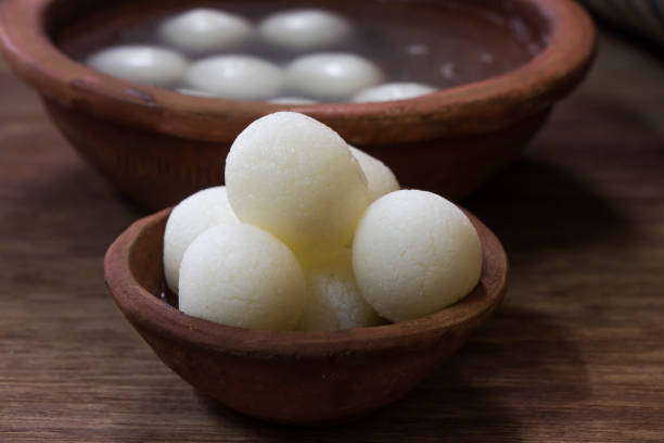 istock Image of Bengali rasogulla dip in sweet syrup 876543096
