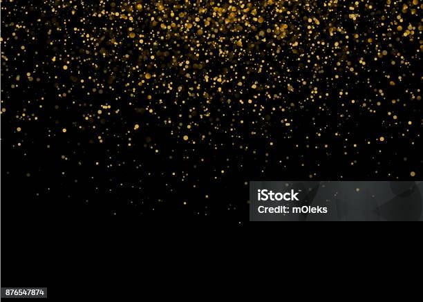 Shiny Star Burst Light With Gold Luxury Sparkles Magic Golden Light Effect Vector Illustration On Black Background Stock Illustration - Download Image Now