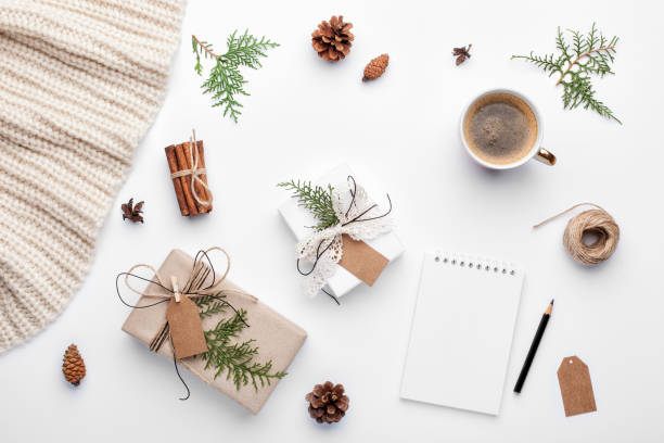 istock Christmas planning background. Prepare to winter holidays. 876557628