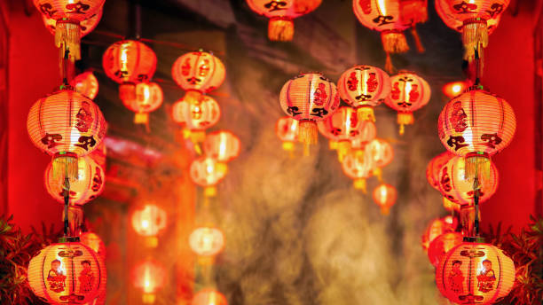 istock Chinese new year lanterns in china town. 876557930