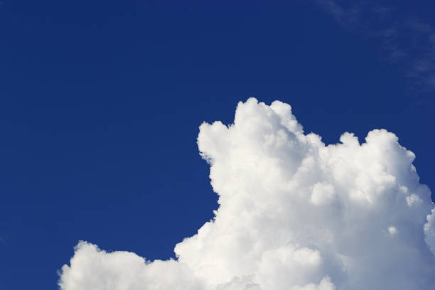 istock Soft white clouds against blue sky background and empty space for your design, beautiful of nature 876567122