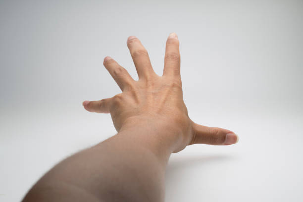 istock Stretching hand first person point of view 876568206