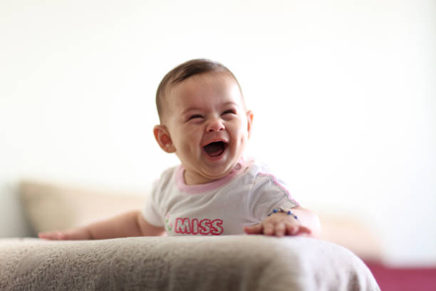 istock Beautiful smiling cute baby 876579338