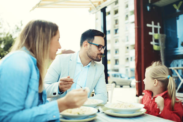 istock Family enjoying restaurant 876587484