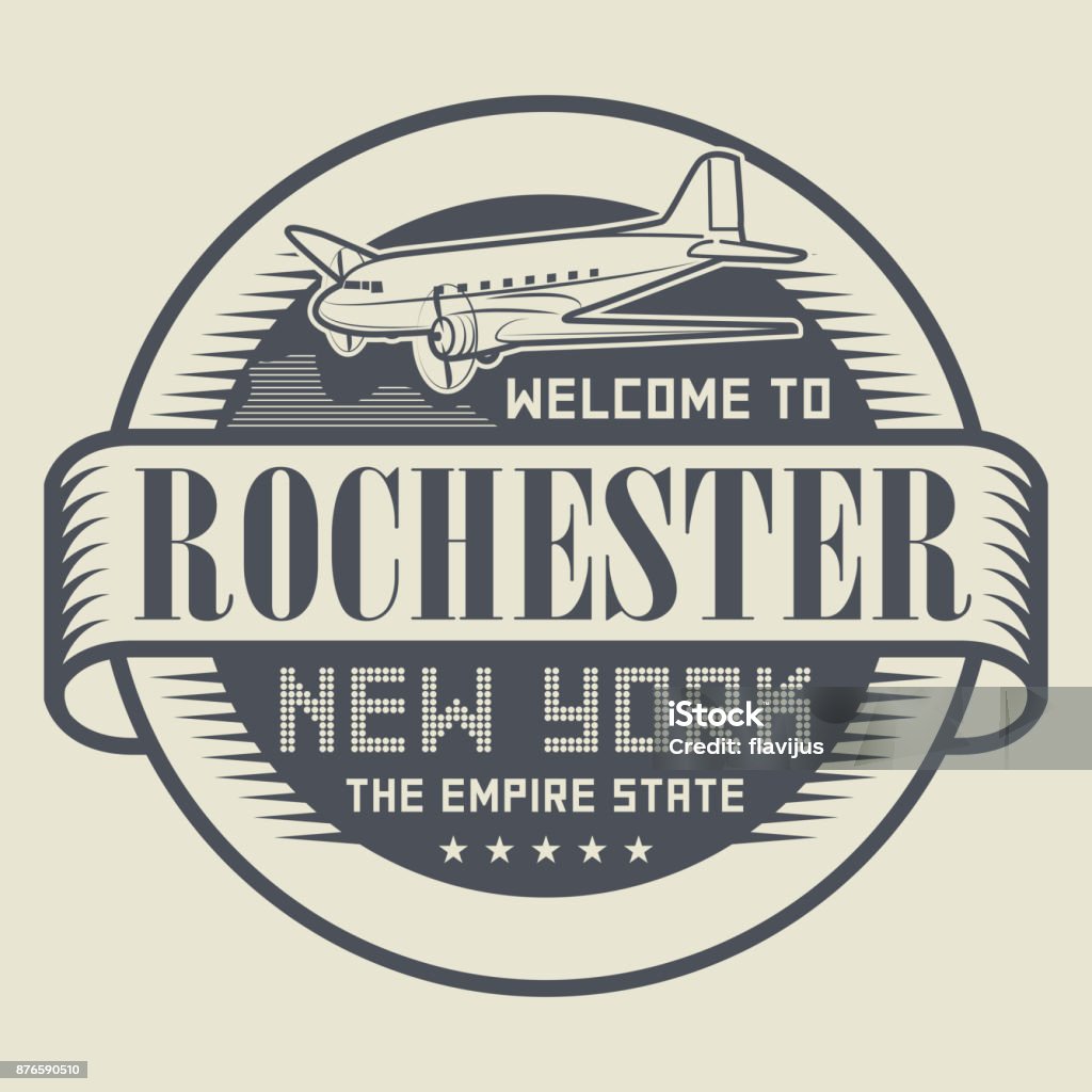 Rochester Welcomesign Stamp With Text Welcome To Rochester New York Stock Illustration ...