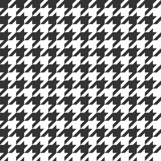 houndstooth musterdesign. vintage textile textur. klassische mode - vector pattern cotton square shape stock-grafiken, -clipart, -cartoons und -symbole