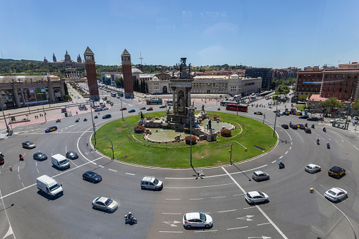Views of the Plaza de España in Barcelona