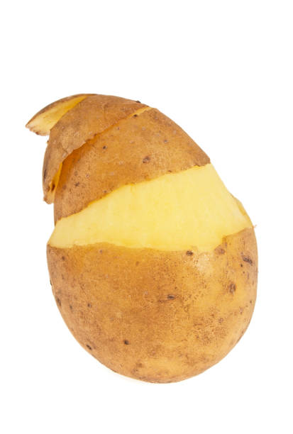 istock Potatoes with peel isolated on white background 876608460