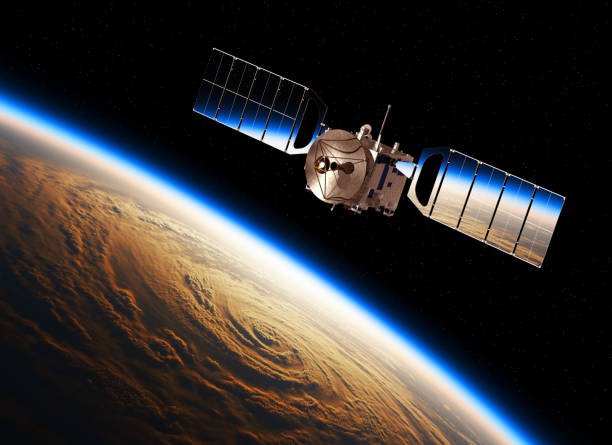 istock Reflection Of Earth In Solar Panels Of A Space Satellite 876612098