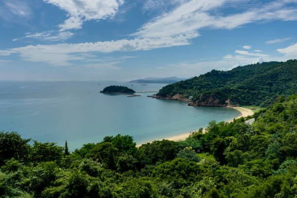 istock Naoshima Island view Towards Ocean with Clouds and Sky and Fores 876617276