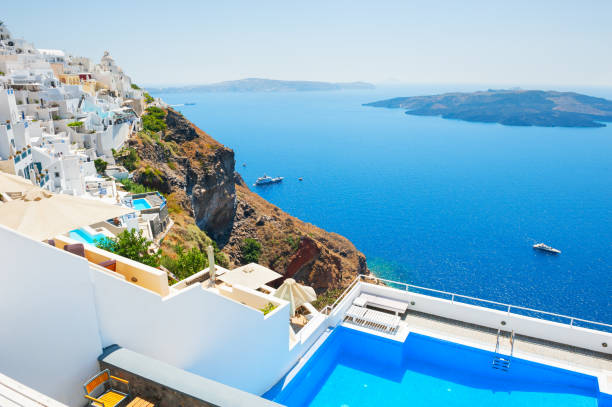 istock White architecture on Santorini island, Greece. 876621830