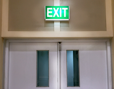 Neon exit sign