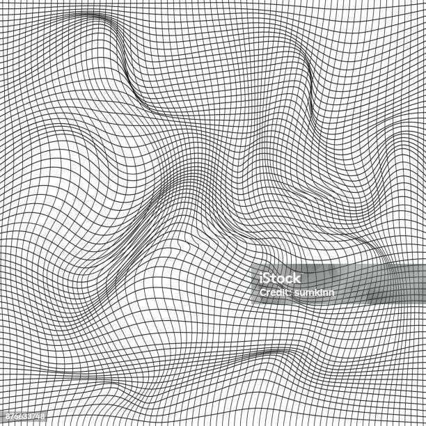 Distorted Wave Texture Distorted Wave Monochrome Texture Stock Illustration - Download Image ...