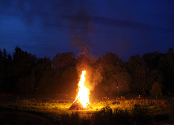St Jean-Baptiste bonfire.