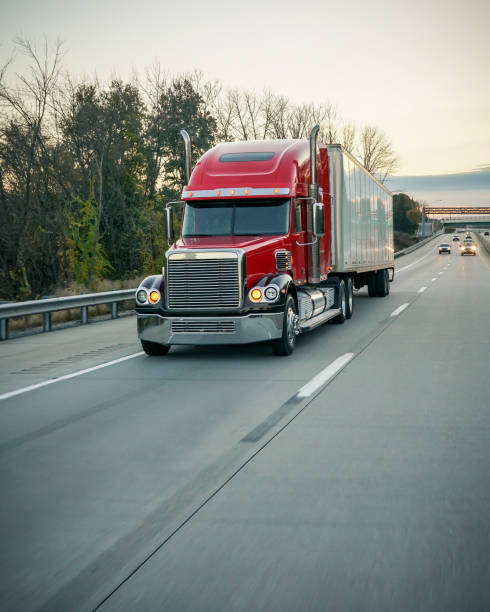 istock 18 wheeler semi truck on highway road 876645734