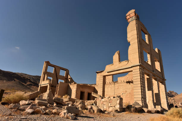 istock ruins in desert ghost town Rhyolite, Nevada, USA 876649132