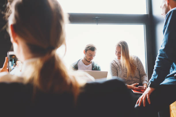 istock Business meeting with young workers 876649580