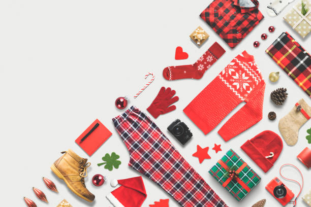 istock Christmas Shopping Flat Lay 876651874