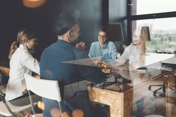 istock Meeting room situation. General business discussion 876652334