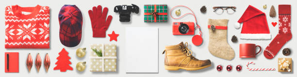istock Christmas Shopping Flat Lay 876652444