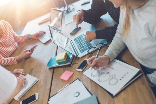 Meeting room concept, business people discussion