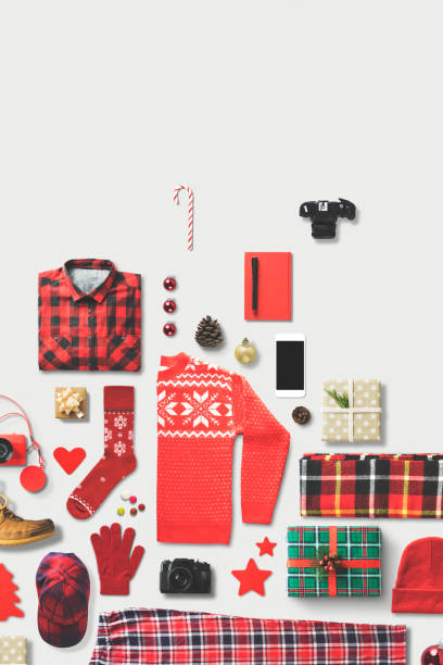 istock Christmas Shopping Flat Lay 876659354