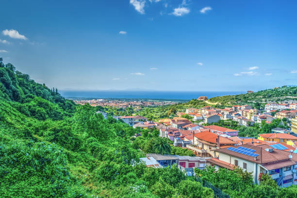 istock Sardinian small town seen from above 876659624