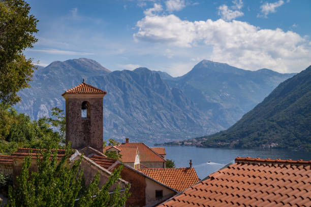 istock Seascape, Monastery on the island in Perast, Montenegro 876663396
