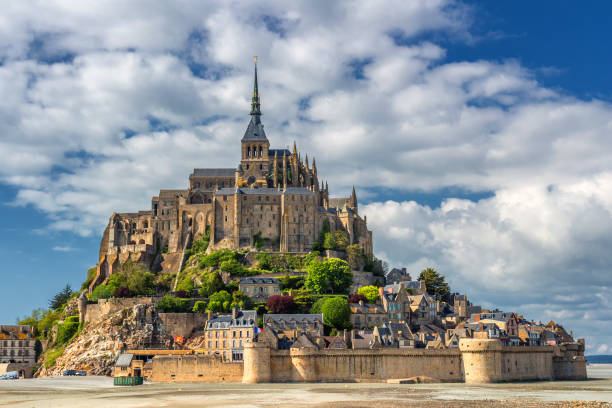 Saint Michael's Mount is an island commune in Normandy. The island has held strategic fortifications since ancient times and has been the seat of a monastery.