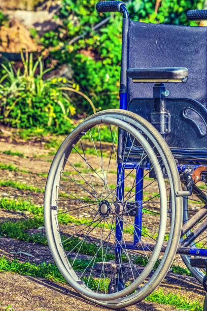 istock Wheelchair in a green park 876667752