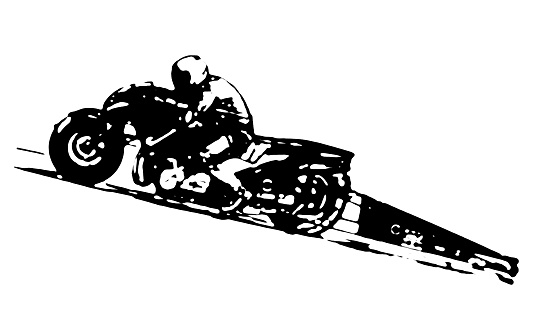 Fast motorcycle dragracing