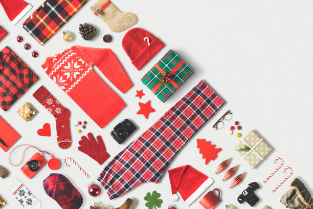 istock Christmas Shopping Flat Lay 876671656