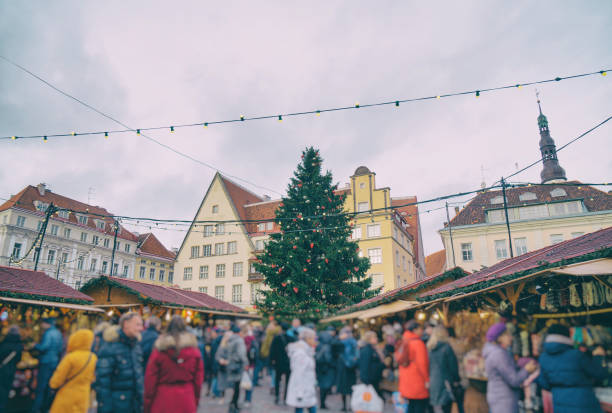 istock Christmas tree at the Town Hall Square in Tallinn. 876672252