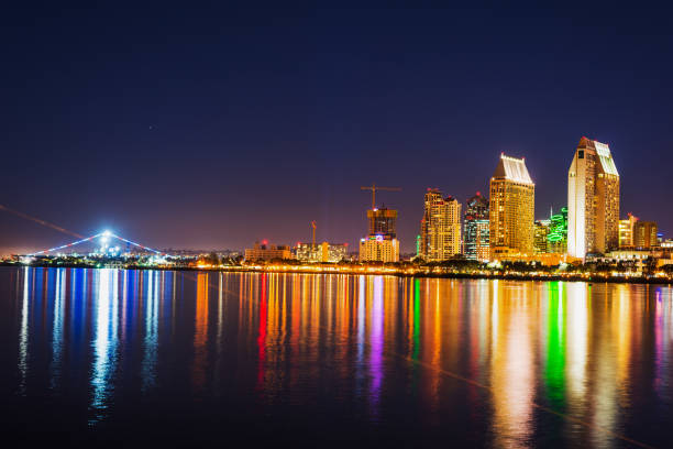 istock Downtown San Diego seen from Coronado island at night 876674730