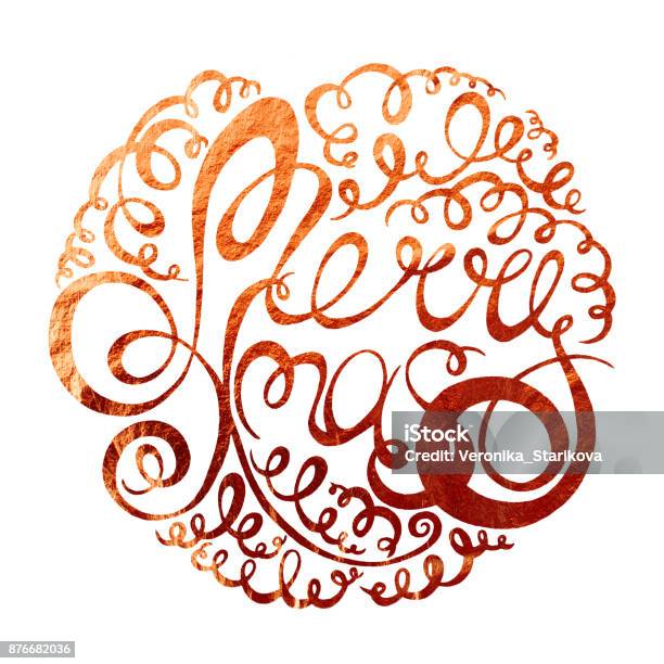 Copper Words Lettering Lettering Copper Texture Stock Illustration - Download Image Now - 2018 ...