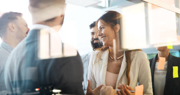 istock Collaboration and analysis by business people working in office 876686186