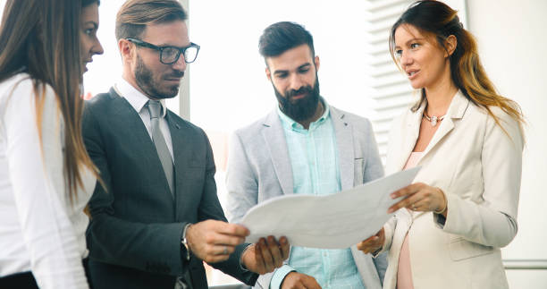 istock Business people day at modern business office 876689708