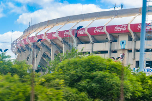 Buenos Aires, Argentina - Jan29, 2024 - The Bombonera in La Boca neighborhood, home stadium of Boca Juniors football club
