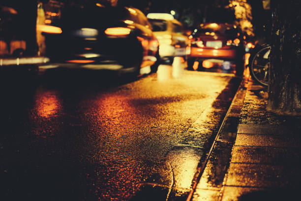 istock Rainy night in the big city 876697052