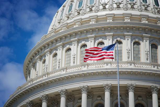 kapitol narodowy - flag of washington zdjęcia i obrazy z banku zdjęć