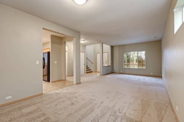 istock Empty beige interior of new contemporary home 876700904