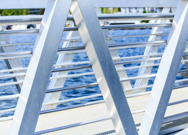 New Aluminum Gangway in a Busy Harbor