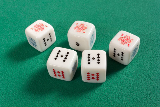 istock Full House on Poker Dice 876707646