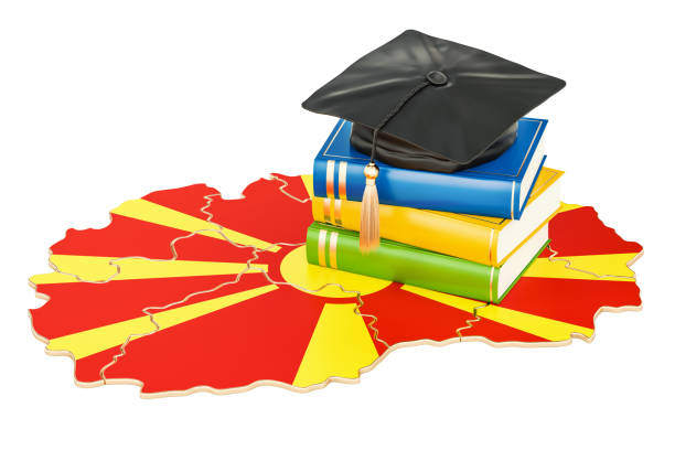 istock education in Macedonia concept, 3D rendering isolated on white background 876712026