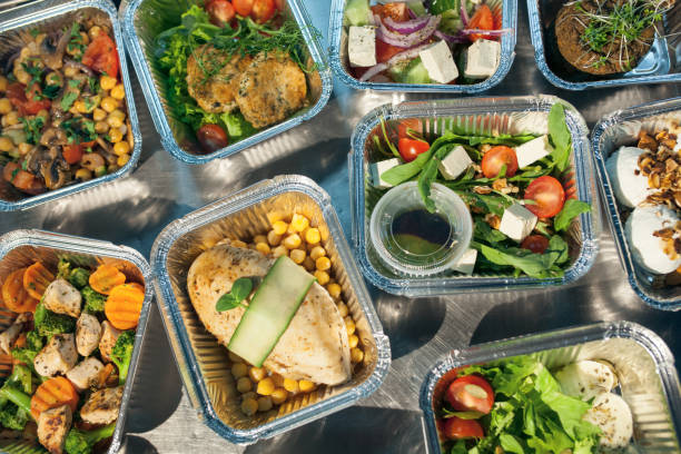 istock healthy delivery food in containers; 876727102