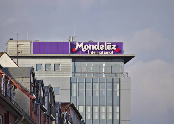 Bremen, Germany - November 11th, 2017 - Mondelez Germany headquarters building with large company logo stock photo