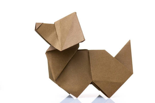 istock Origami dog on white background. 876740742