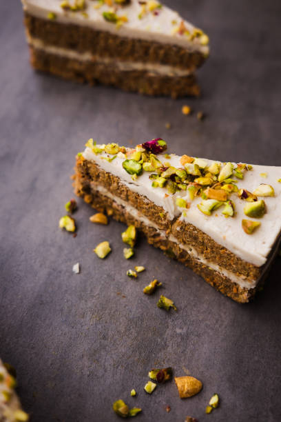 istock Raw vegan carrot cake with cashew cream 876741362